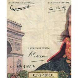 F 59-19 - 07/02/1963 - 100 nouv. francs - Bonaparte - Série W.213 - Remplacement - Etat : TTB