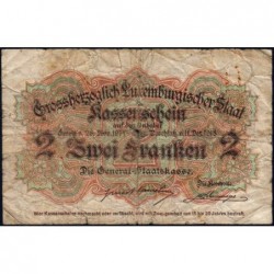 Luxembourg - Pick 28_1 - 2 francs - 1919 - Etat : B
