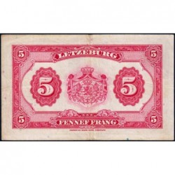 Luxembourg - Pick 43a - 5 francs - Sans série - 1944 - Etat : TB