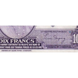 Luxembourg - Pick 44a_1 - 10 francs - Sans série - 1944 - Etat : TTB+